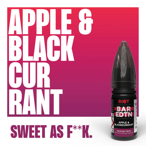 Riot BAR EDTN (Nic Salt) - Apple & Blackcurrent