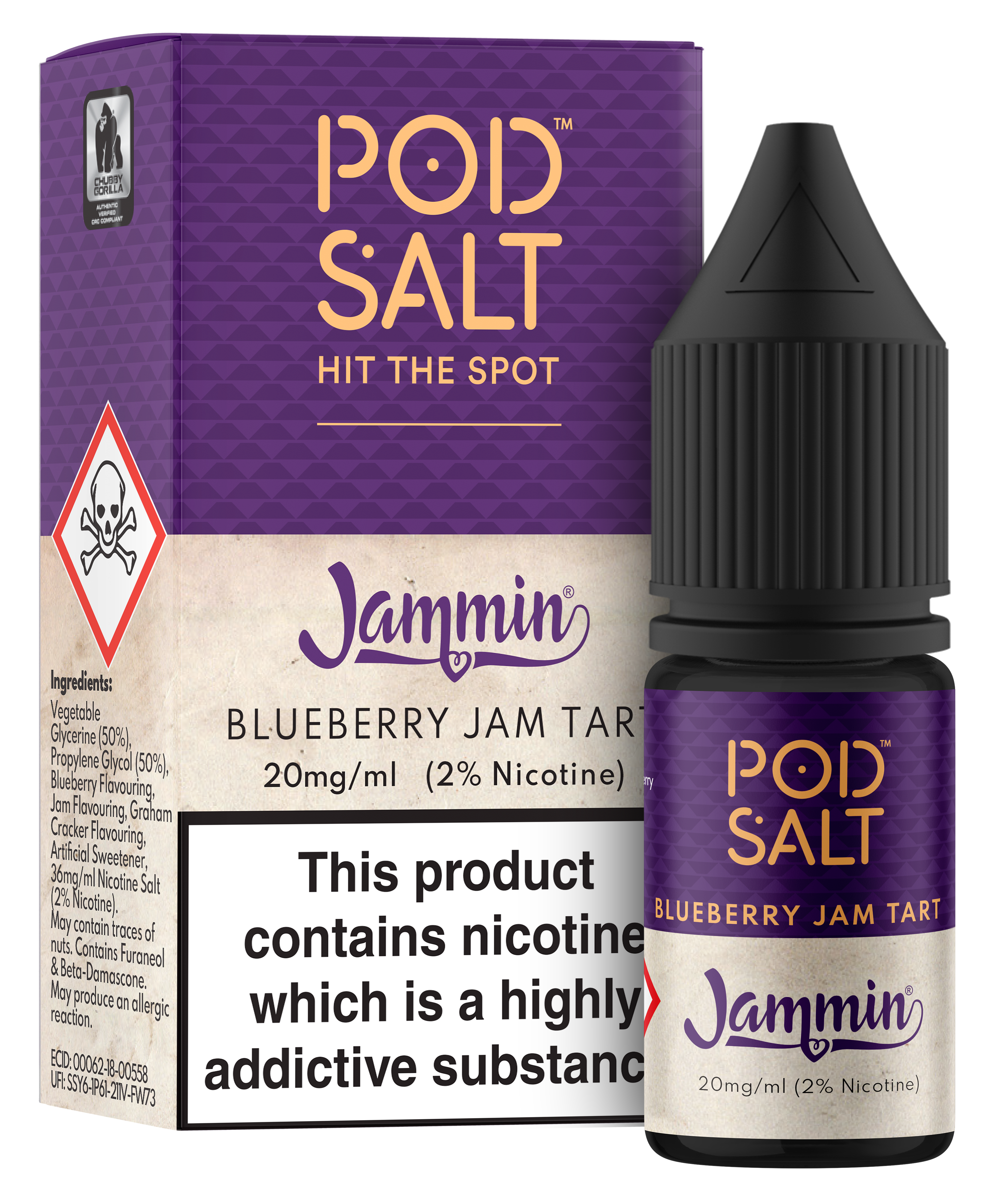 Pod Salt - Blueberry Jam Tart (Nic Salt)