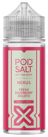 Pod Salt, Nexus - Fresh Raspberry Mojito 100ml Shortfill