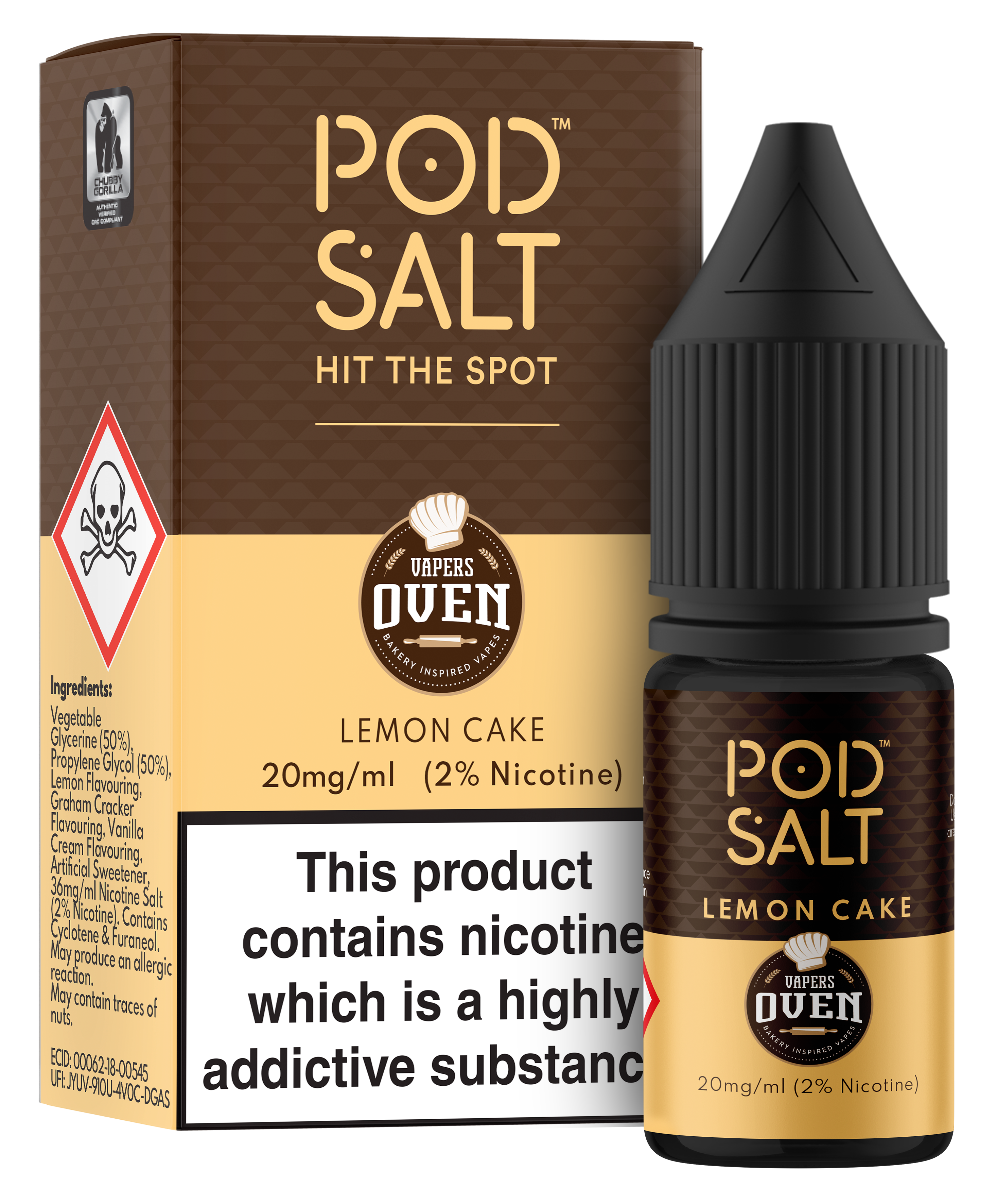 Pod Salt - Lemon Cake (Nic Salt)