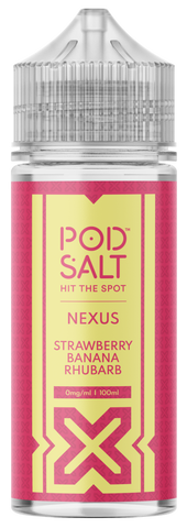 Pod Salt, Nexus - Strawberry Banana Rhubarb 100ml Shortfill