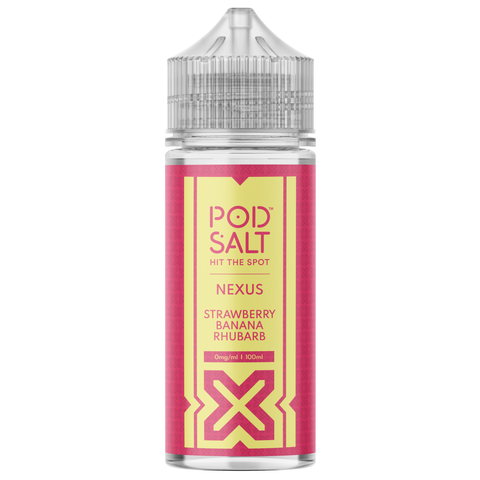 Pod Salt, Nexus - Strawberry Banana Rhubarb - 100ml Shortfill