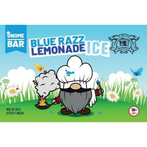 Chef's Flavours, GNOME BAR - Blue Razz Lemonade Ice 50/50 Midfill